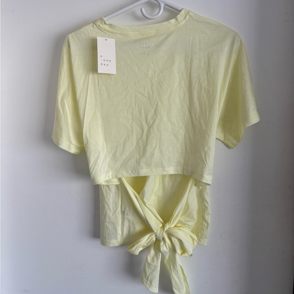 Yellow Tie-Back T-shirt